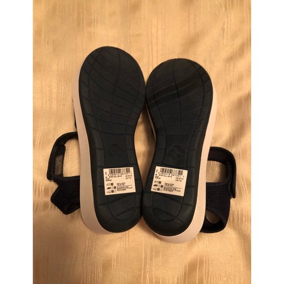 Cloudstepper by Clarks Step Cali Skye Wedge Sandals Womens Size 7M Navy Blue - Picture 5 of 7